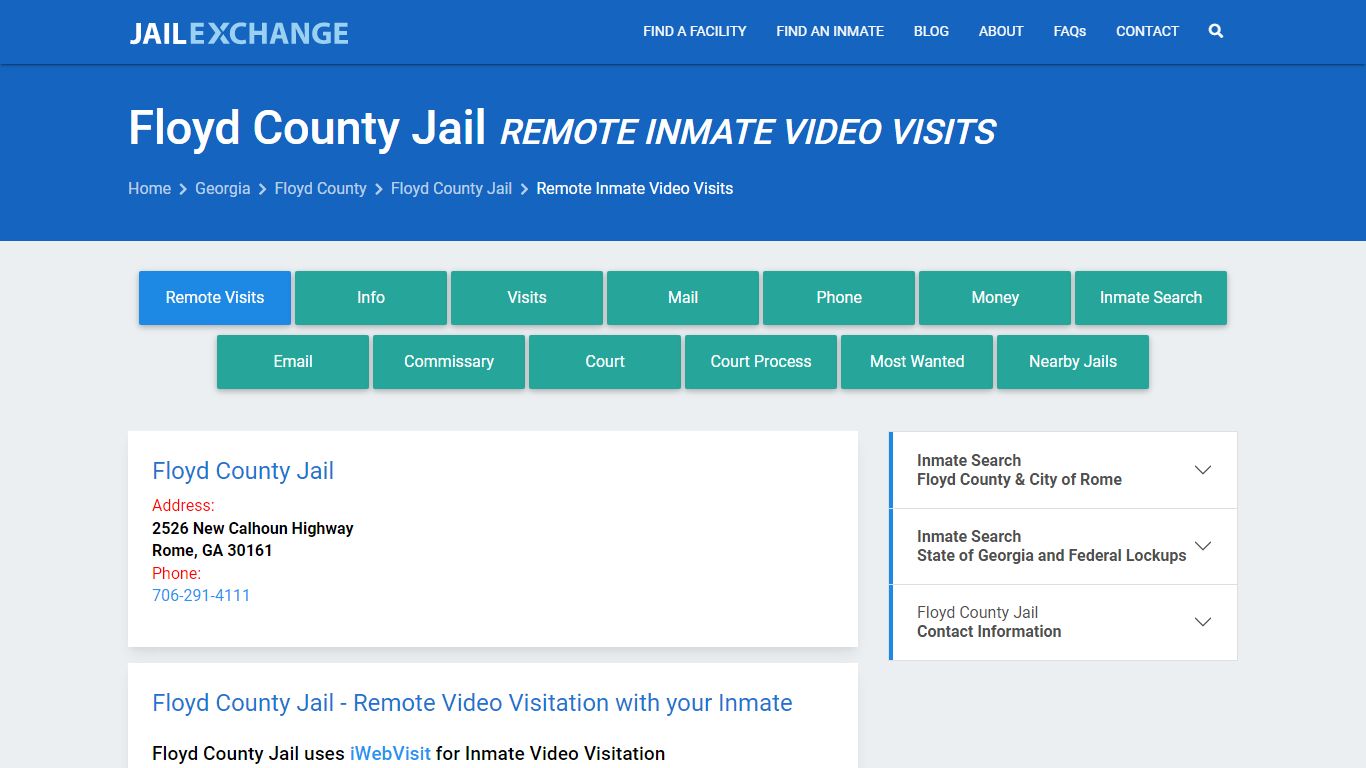 Video Visitation - Floyd County Jail, GA - Jail Exchange